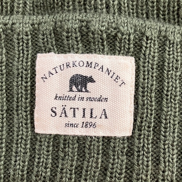 Satila merino wool blend army green Knit Beanie - knit in Sweden - Picture 2 of 16